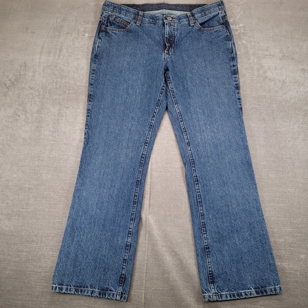 Wrangler‎ Cash Womens Jeans Blue Denim Bootcut No Gap Waistband Size 31/11x30